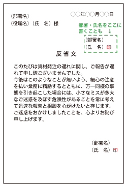 反省文の画像