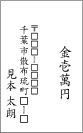 のし袋の中包みの書き方