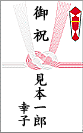 結婚のお祝いののし袋の書き方（夫婦連名）