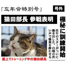 猫田部長参戦表明